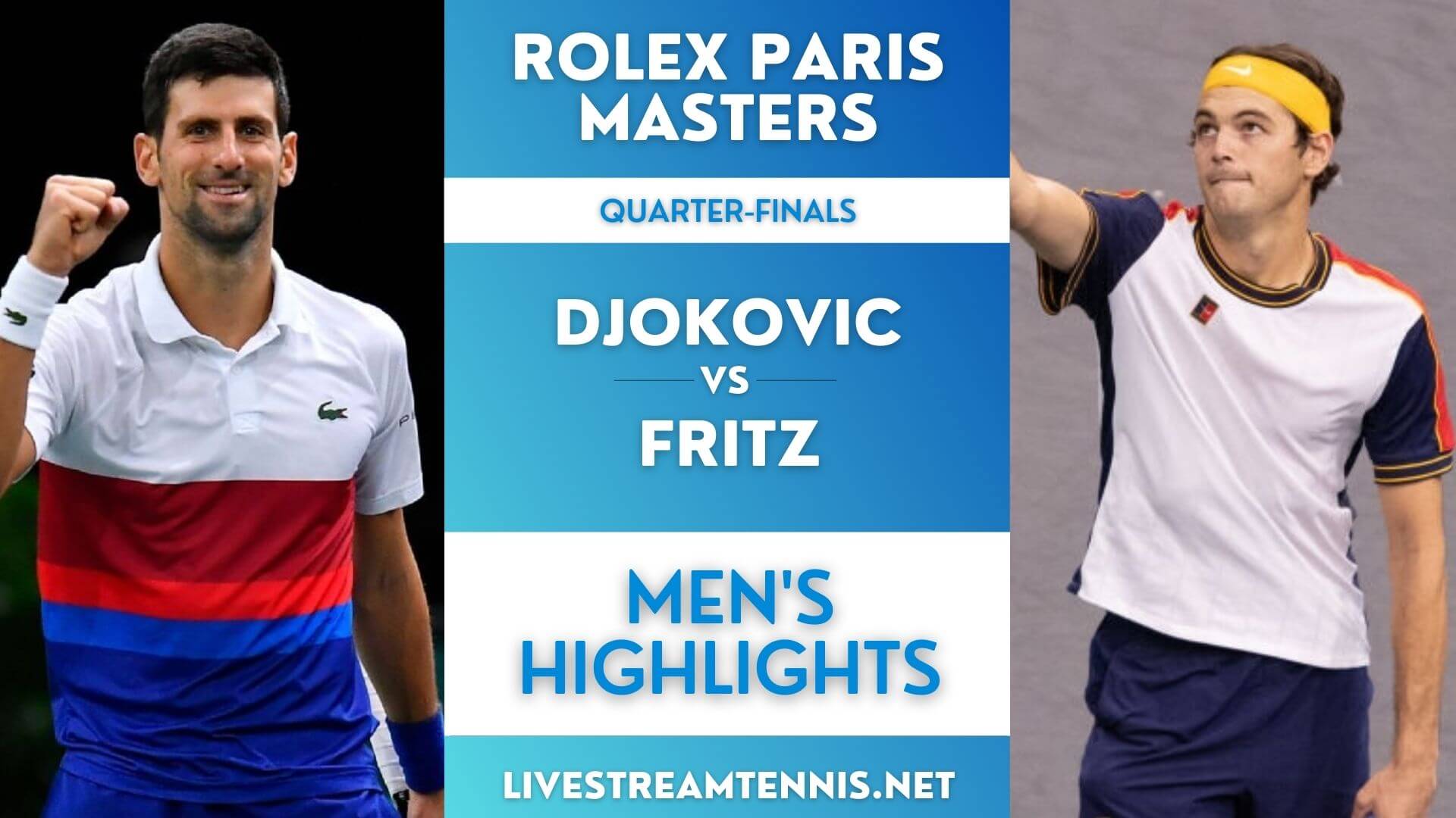 Paris Masters ATP Quarter Final 2 Highlights 2021