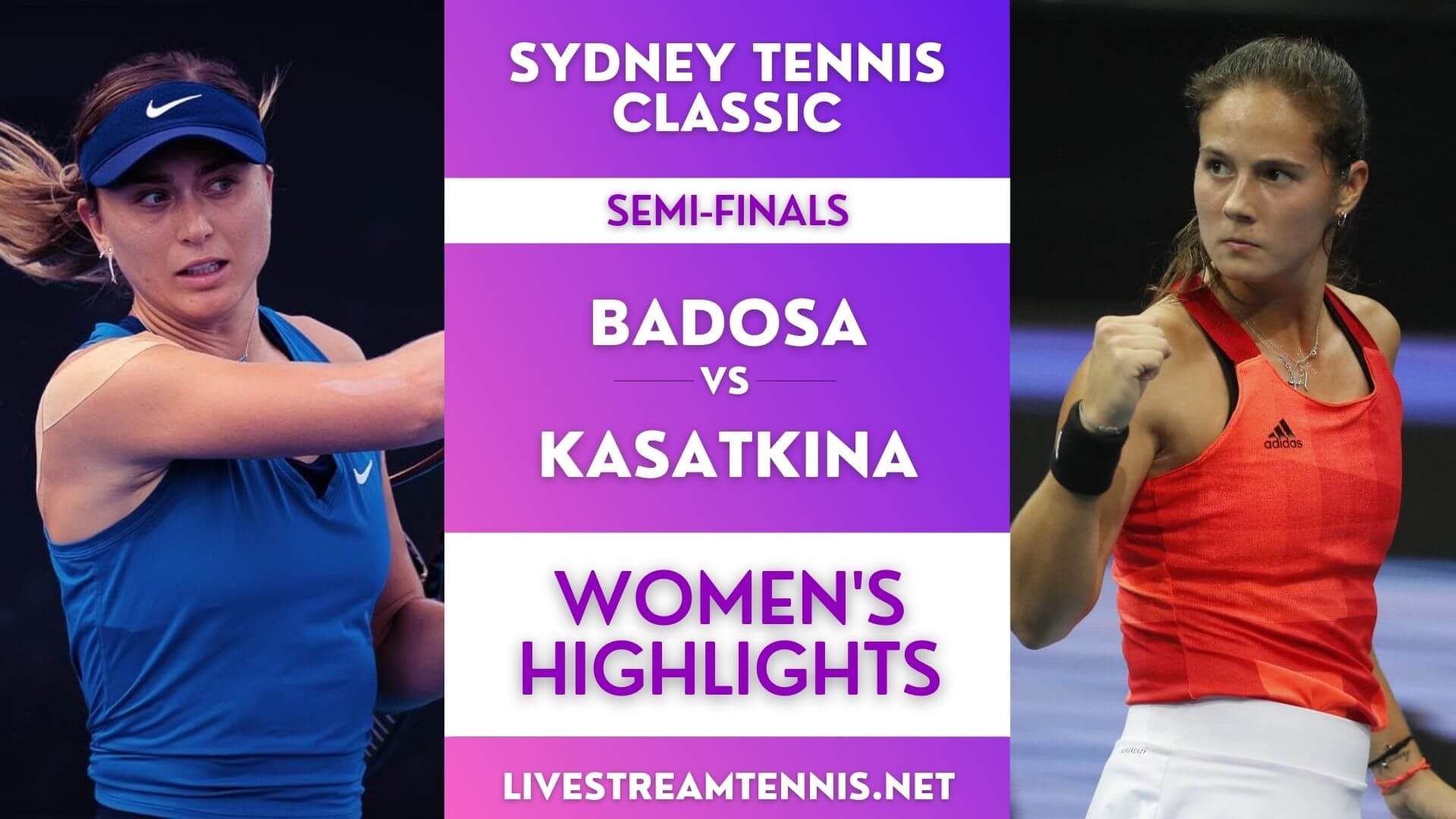 Sydney Classic WTA Semifinal 1 Highlights 2022