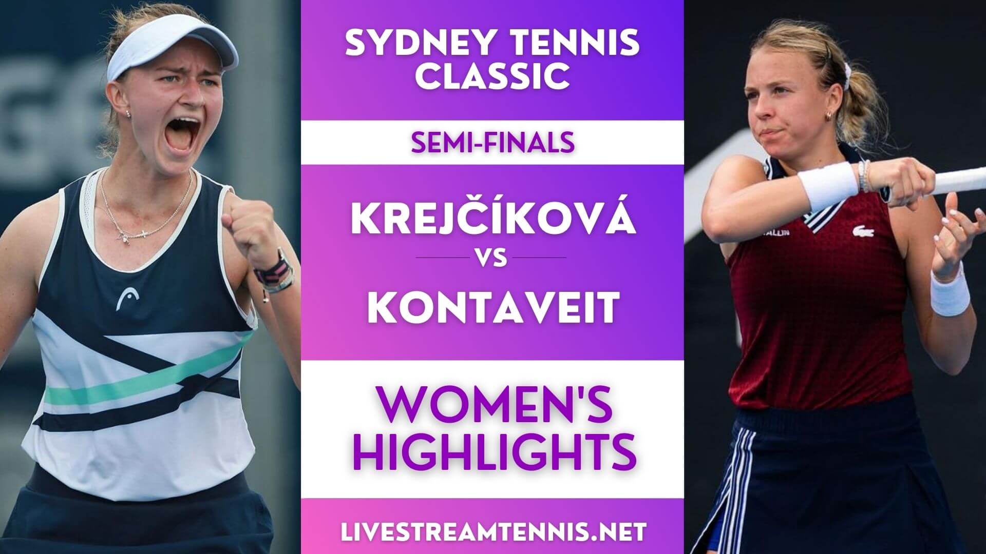 Sydney Classic WTA Semifinal 2 Highlights 2022