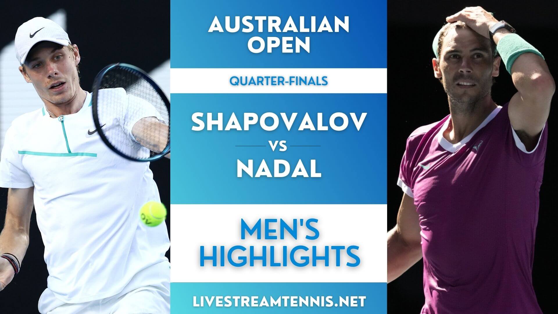 Australian Open ATP Quarterfinal 1 Highlights 2022