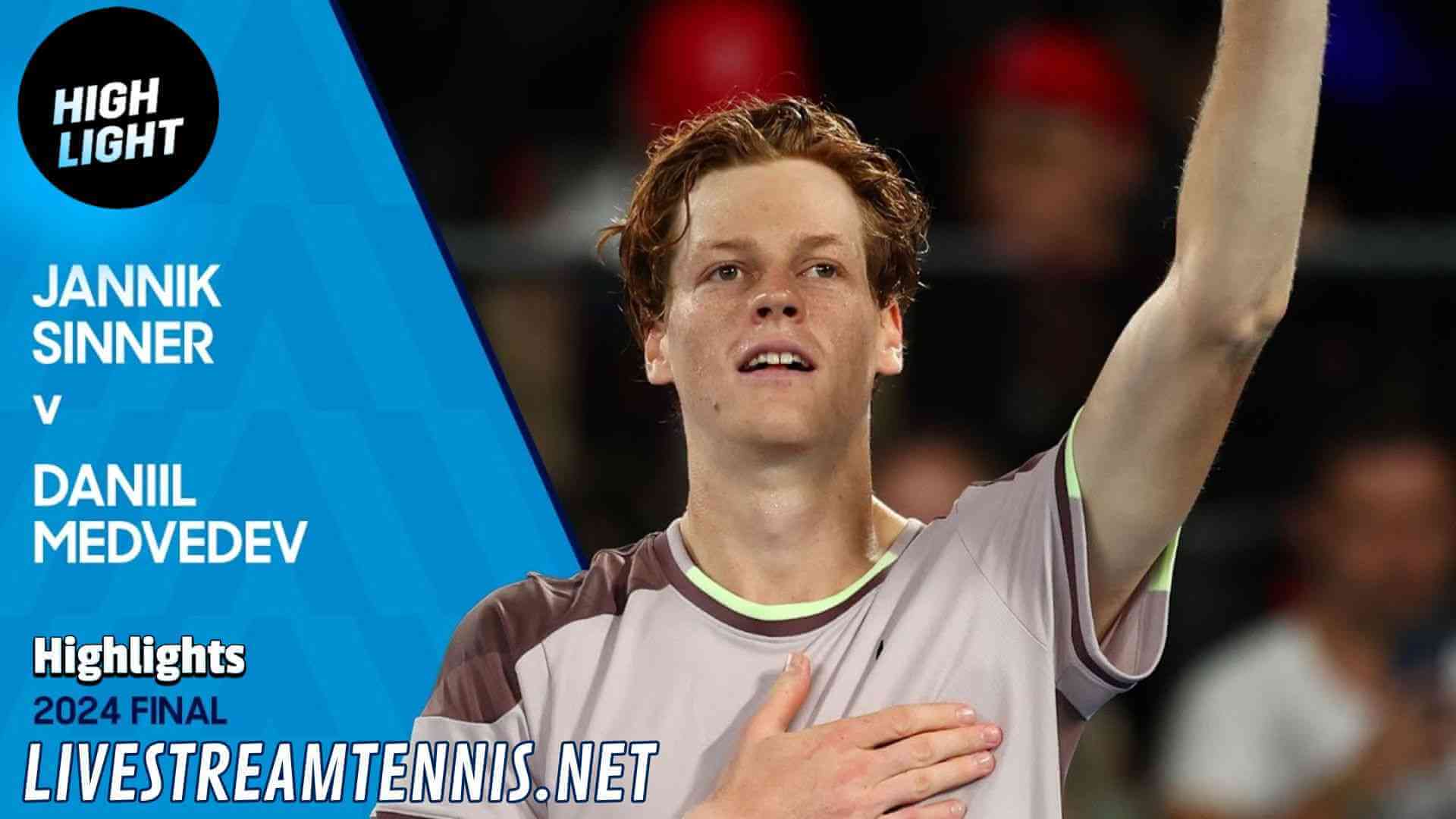 Australian Open ATP Final Highlights 2024